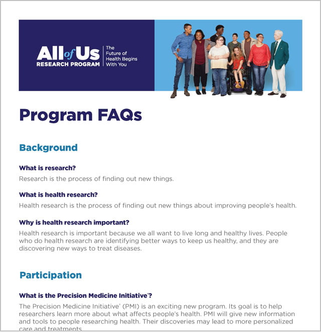 Program FAQs